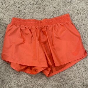 Nike Orange Athletic Shorts Lightweight Elastic Waist. Size M